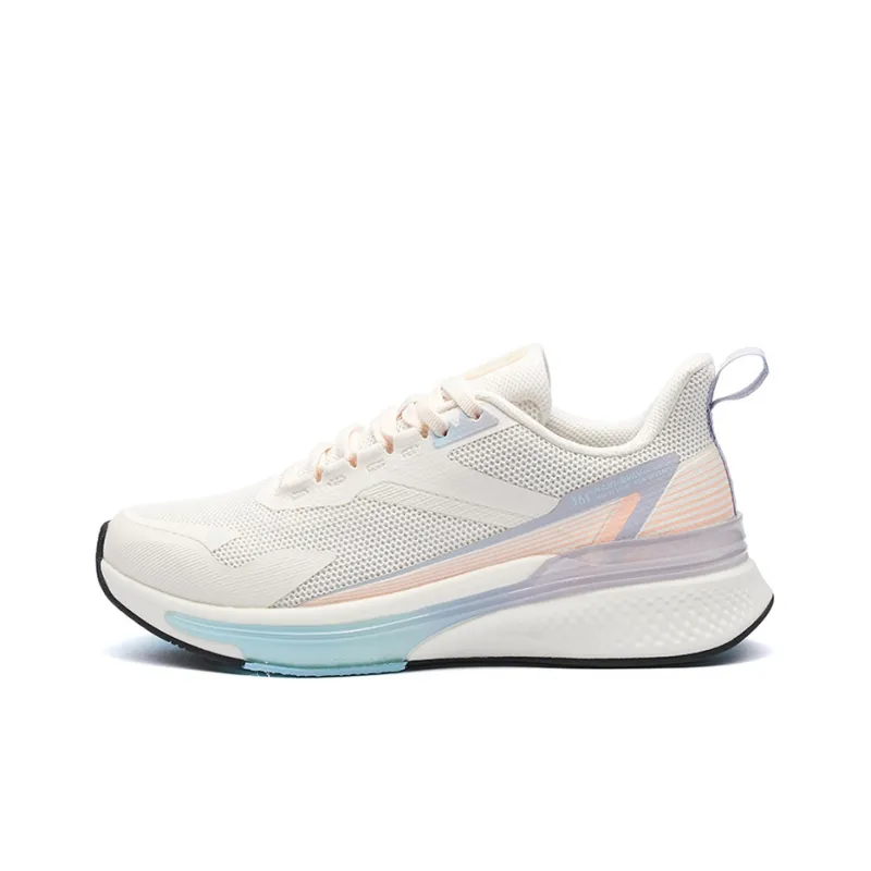 361° Cushioning, Slip Resistant, And Abrasion Resistant Low Top Running Shoes Women's White Purple-0