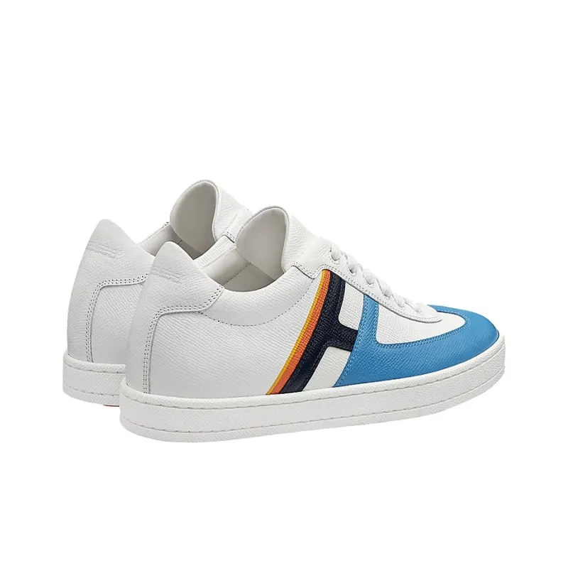 HERMES Boomerang Low Top Stylish Skateboarding Shoes Women's White Blue-3