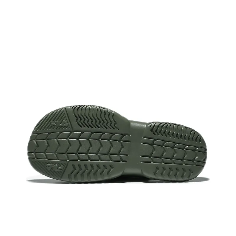 FILA Thick Sole Velcro Green Korean Version Unisex Sandals-5