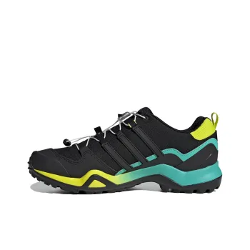 Adidas Terrex Swift R2 Gt Breathable Low-Top Outdoor Shoes Men's Black Green Yellow