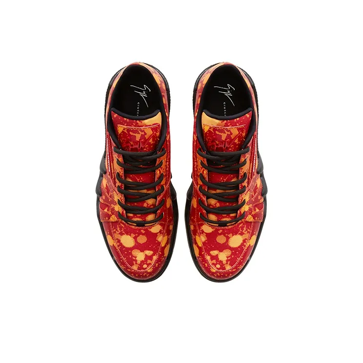 Giuseppe Zanotti/GZ Talon Cushioned Slip-Resistant Lightweight Height Increasing Low-Top Casual Shoes Men's Red-3