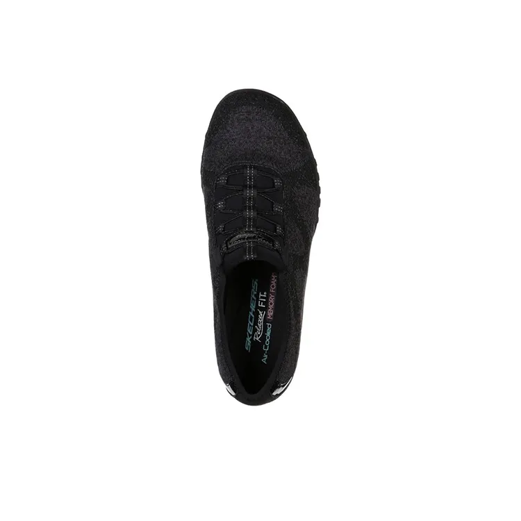Skechers Relaxed FitBreathe-Easy Cushioning Low-Top Casual Shoes Women's Pure Black-3