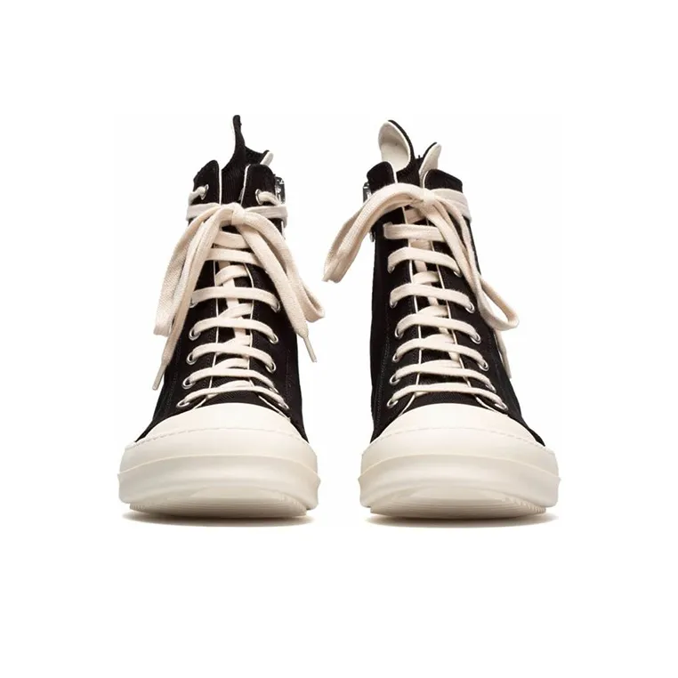 Rick Owens Women's DRKSHDW Fogachine Pentagram Embroidery High 'Black Milk'-2