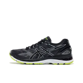 Asics GEL-Nimbus 19 Wear-Resistant Slip-Resistant Low-Top Running Shoes Men's Black Green