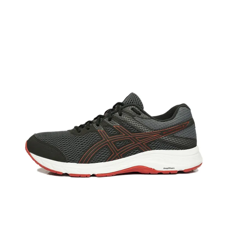 Asics Gel-Contend 6 Low-Top Running Shoes Men's Black Orange-0