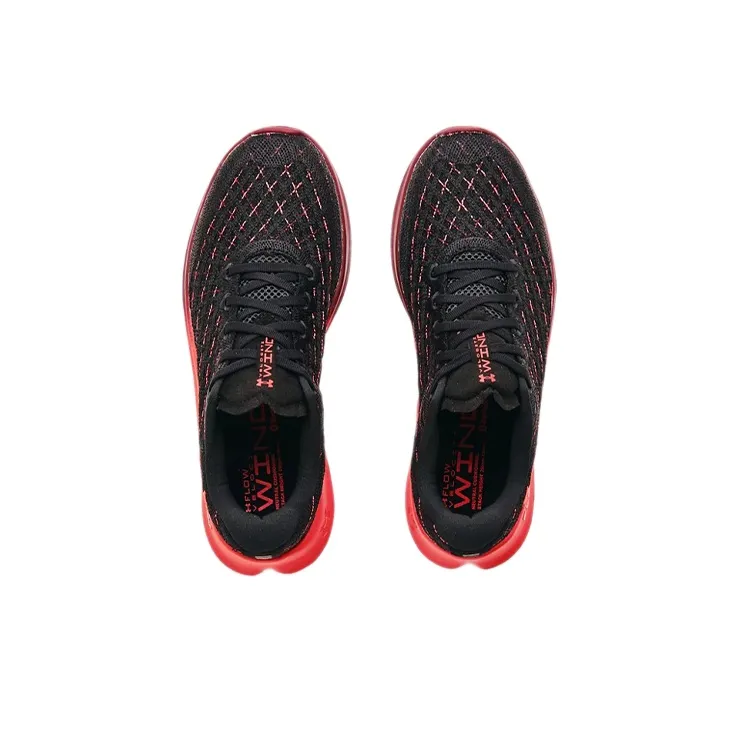 Under Armour Flow Velociti Wind Running Shoes Men Low-Top Black/Red-3