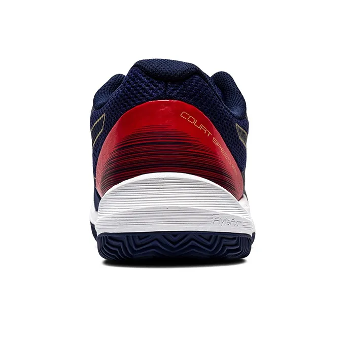 Asics Court Speed Ff Clay Wear-Resistant Low-Top Running Shoes Men's Blue Red-4