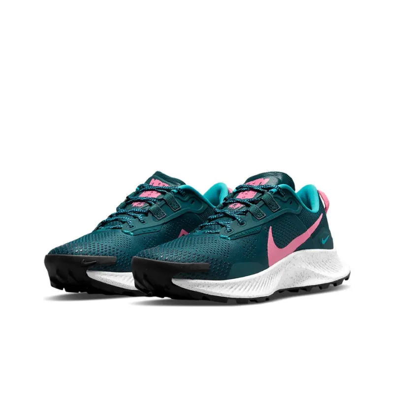 Nike Pegasus Trail 3 Dark Teal Green Pink Glow Women's-2