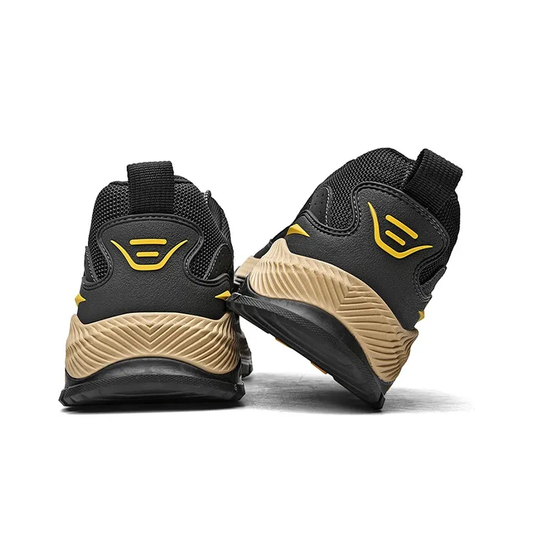 Jeep Hiking / Trekking Shoes Men Low Top Black/Sand Yellow-4