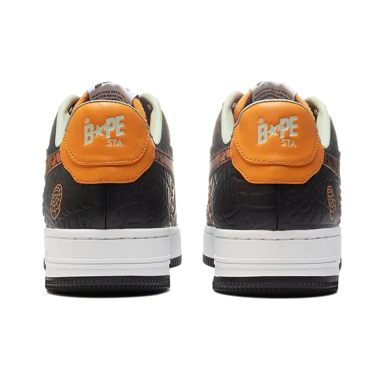 A BATHING APE STA Halloween Stylish Skateboarding Shoes Women's Black Green-3