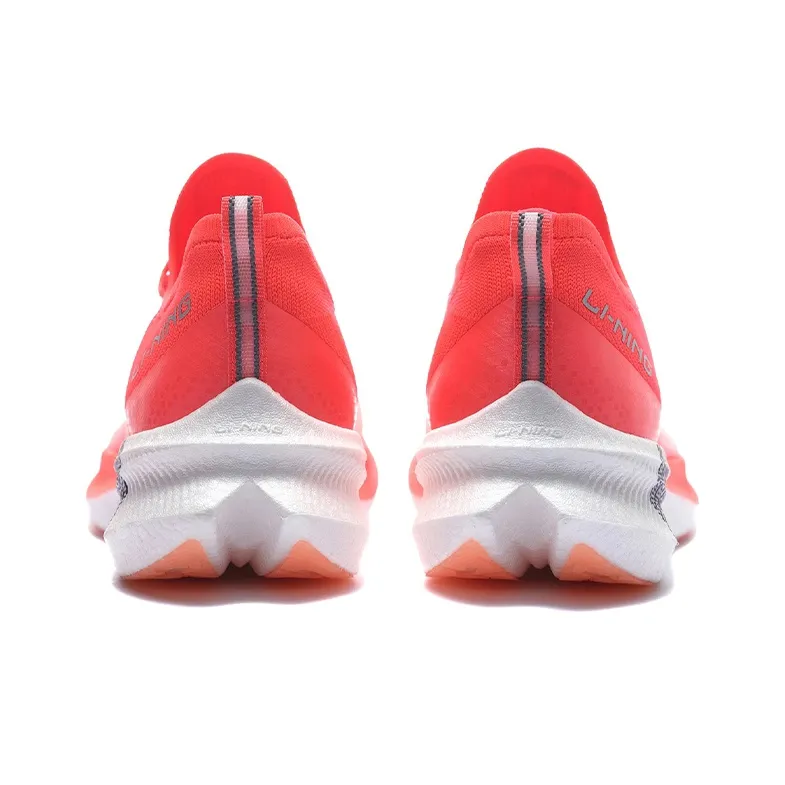 LiNing Feidian Challenger 䨻 Durable Breathable Low-Top Running Shoes Men's Fluorescent Fruit Red-4