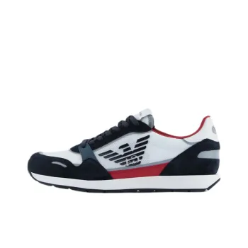 EMPORIO ARMANI Anti Slip Wear Resistant Low Top Sports Casual Shoes Men's Red Black