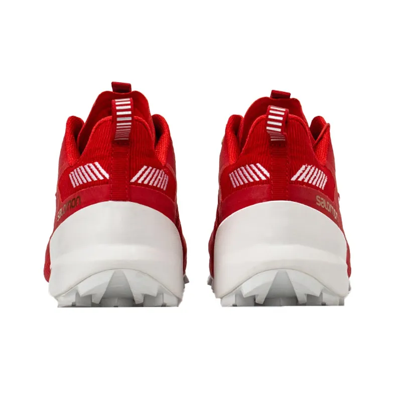 SALOMON Cushioning, Slip Resistant, And Abrasion Resistant Low Top Running Shoes Unisex Red-3