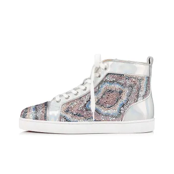 CL LUBOTING High Top Skateboard Shoes Men's Silver