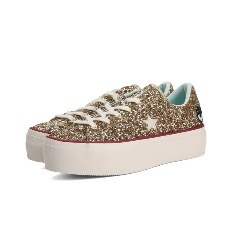 Converse Chiara Ferragni X Women's One Star Platform Ox 'Gold Glacier Blue' Women's-2