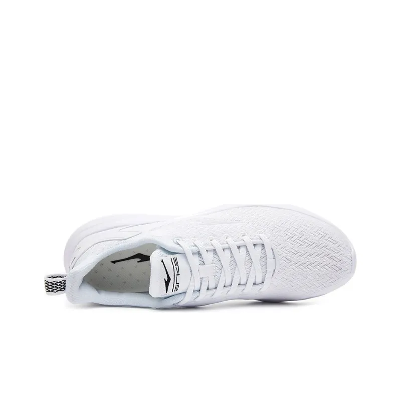 Erke Cushioned Anti Slip Wear Resistant Breathable Lightweight Low Top Running Shoes Men's True White-2