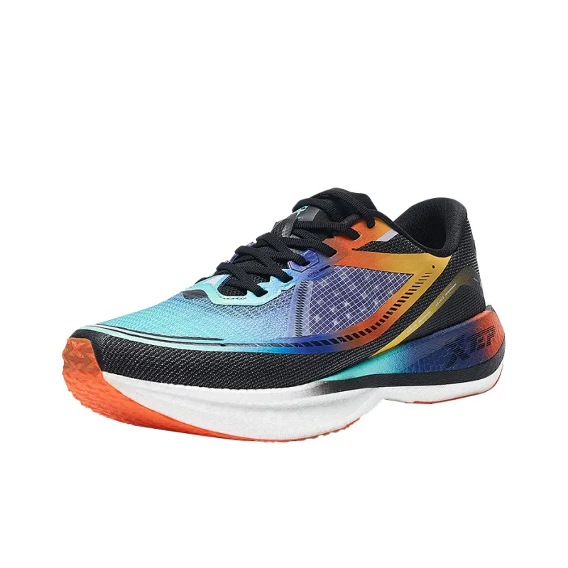 XTEP 260 1.0 Cushioned Anti Slip Wear Resistant Breathable Lightweight Low Top Running Shoes Men's Black Green Orange-1