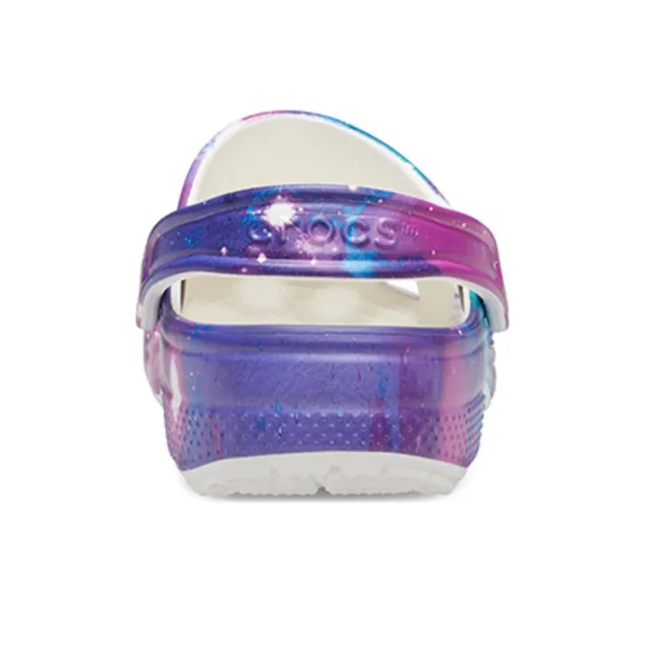 Crocs Classic Pattern White Purple Sandals 'White Purple'-3