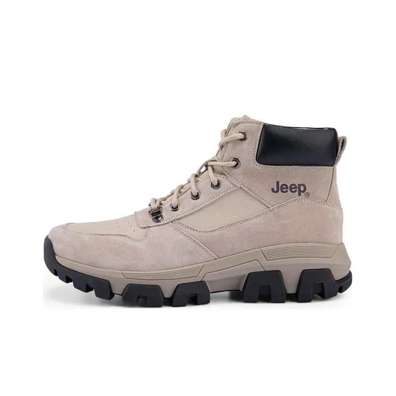 Jeep Wear Resistant Slip Resistant High Top Outdoor Shoes Men's Sand-0