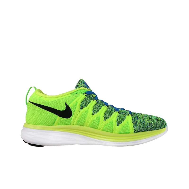 Nike Flyknit Lunar 2 Cushioning, Slip Resistant, Lightweight Low Top Running Shoes Women's Green-1