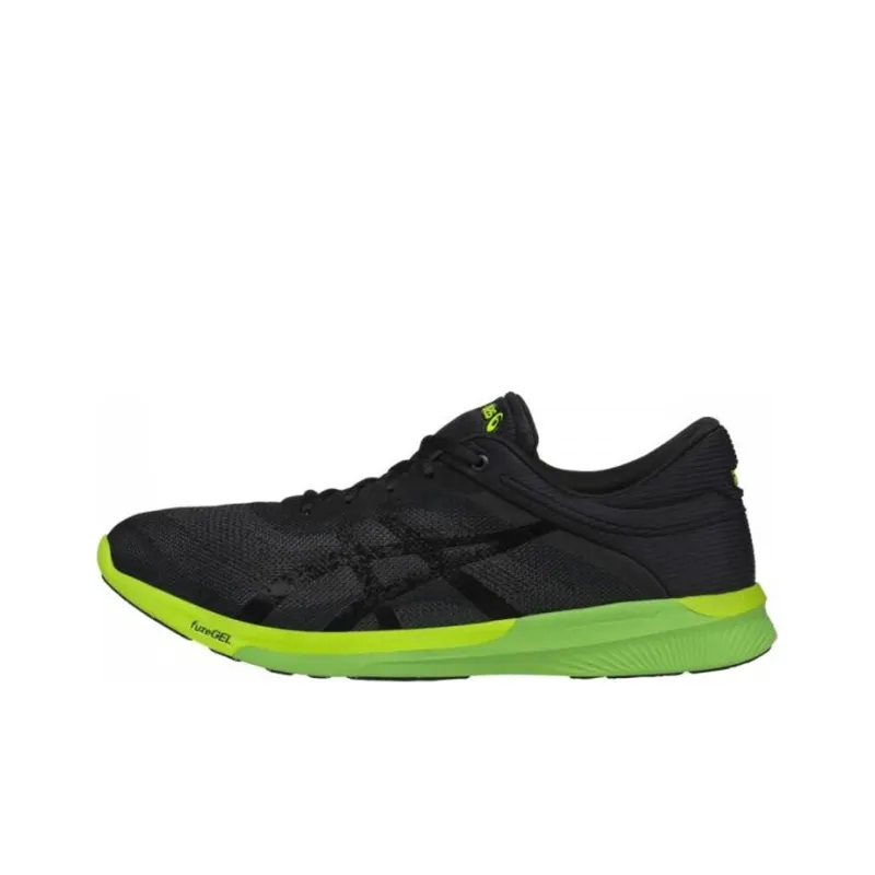Asics Fuze Rush Cushioned Slip-Resistant Low-Top Running Shoes Men's Black Green-0