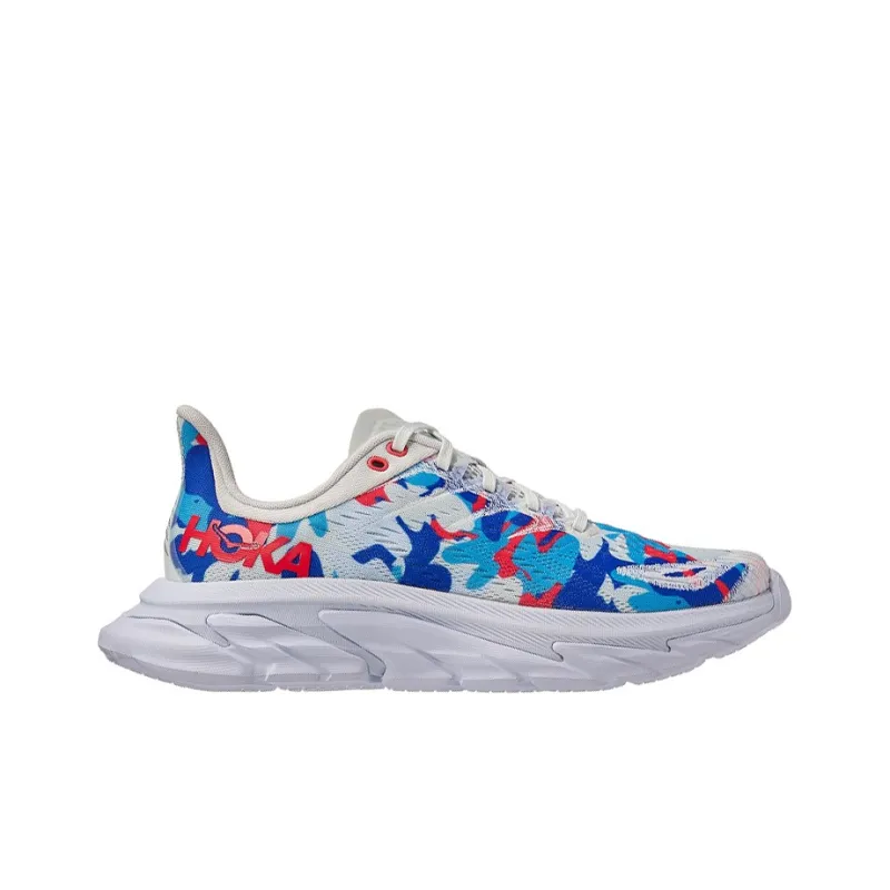 HOKA ONE ONE Clifton Edge Geometric White Ballard Blue All Gender Women's-1