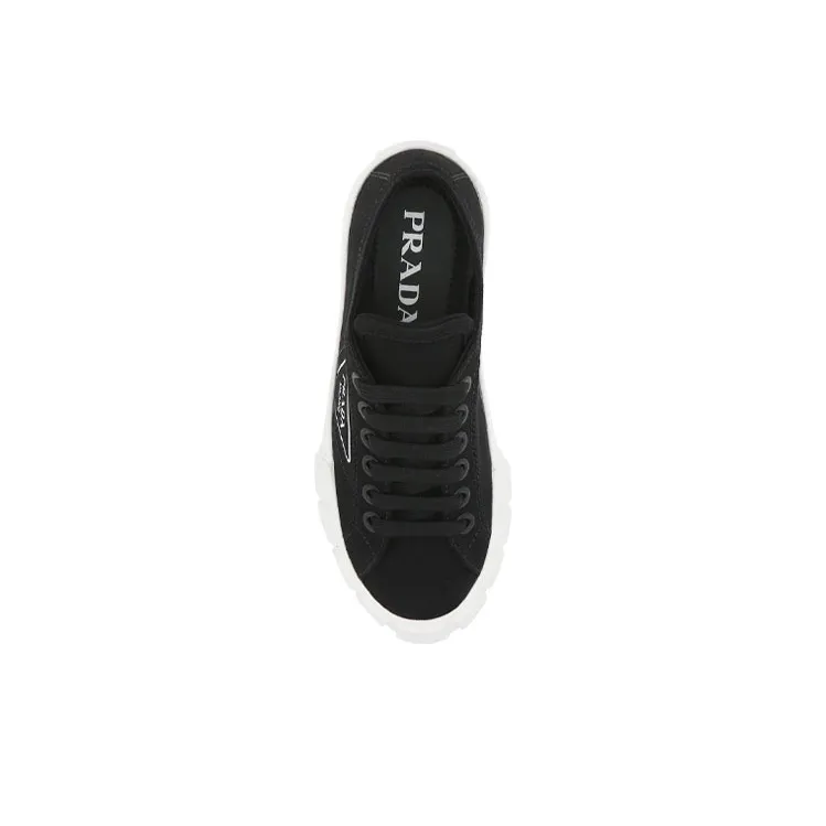 PRADA Women's Gabardine Wheel Low 'Black White'-3