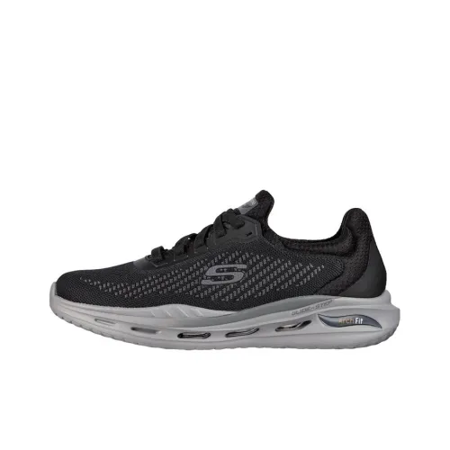 Skechers Cushioning Breathable Wear-Resistant Coverage Slip-Resistant Low-Top Running Shoes Men's Black