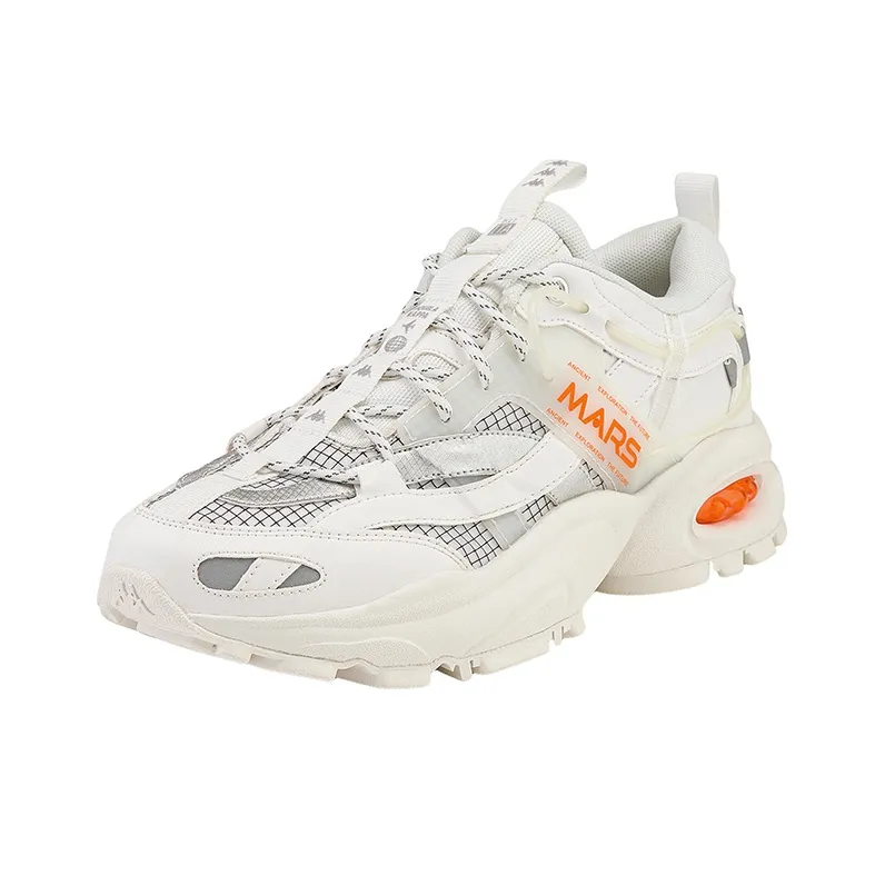 Kappa Anti Slip Wear Resistant Low Top Casual Shoes Unisex Korean White-2
