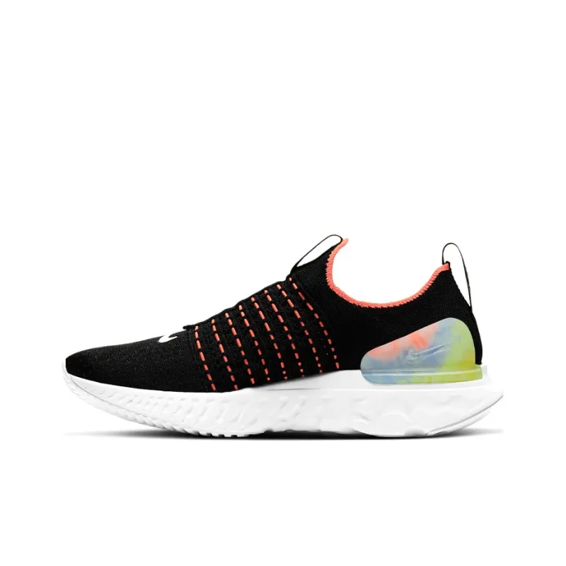 Nike React Phantom Run Flyknit Premium Black Bright Mango Women's-1