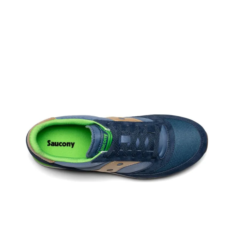 Saucony Jazz 81 Running Shoes Unisex Low Top Blue/Green/White-3