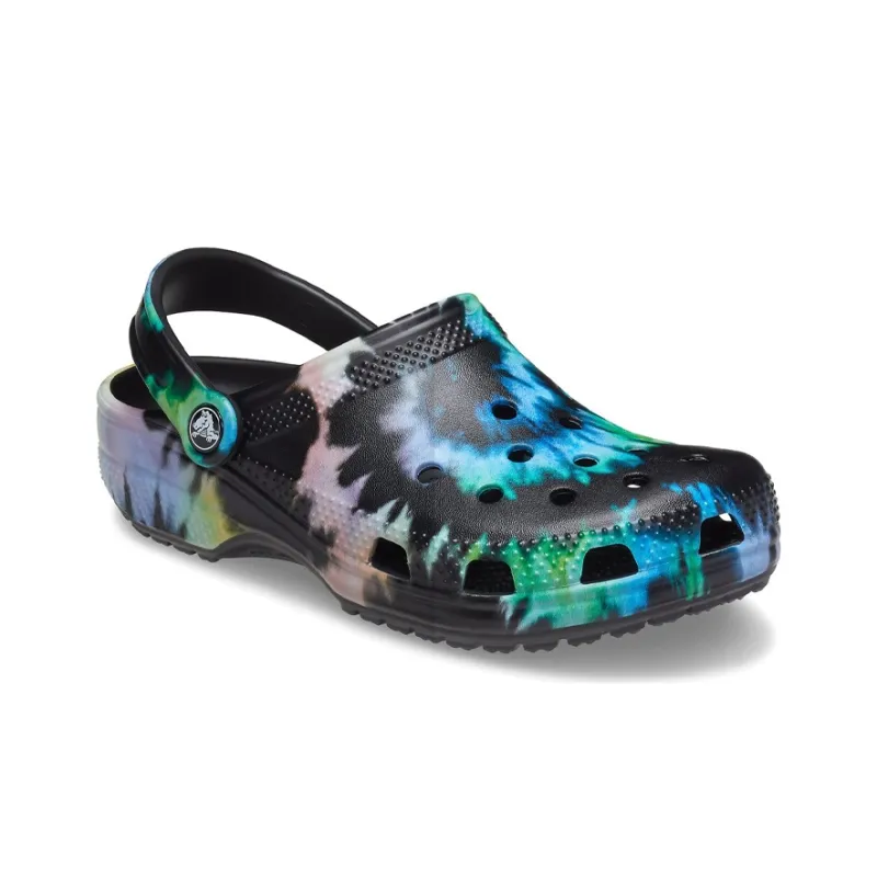Crocs Classic Clog Tie Dye Black Multi Color-2