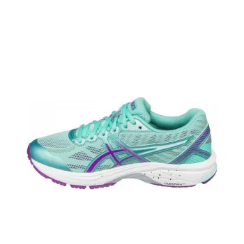 Asics GT-1000 5 Anti-Slip And Wear-Resistant Breathable Low-Top Running Shoes Women's Green Purple