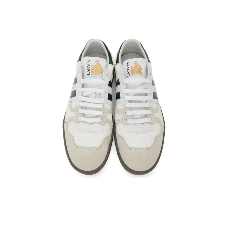 Lanvin Clay Low Top Stylish Skateboarding Shoes Women's White Green-2