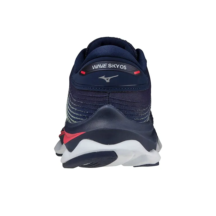 Mizuno Wave Sky 5 Cushioning Anti Slip And Wear Resistant Low Top Running Shoes Women's Blue-3