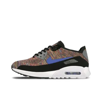 Nike Air Max 90 Ultra 2.0 Flyknit Black Medium Blue Cool Grey Women's