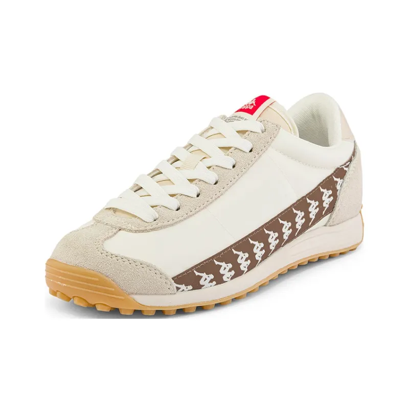 Kappa Coverage Low Top Training Running Shoes Unisex White Brown Khaki Brown-1
