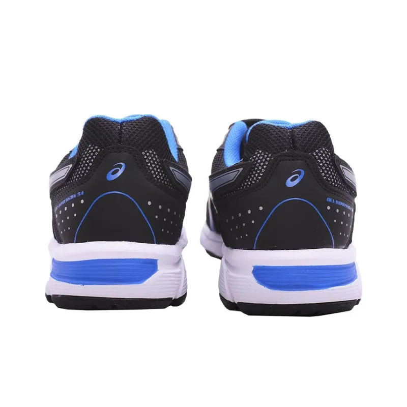 Asics Gel-Impression 9 A Wear-Resistant Slip-Resistant Low-Top Running Shoes Men's Black Blue White-3