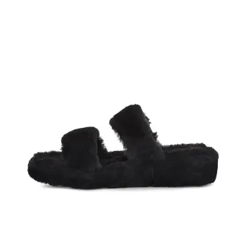 UGG Fuzz Yeah Black Sandals Women's