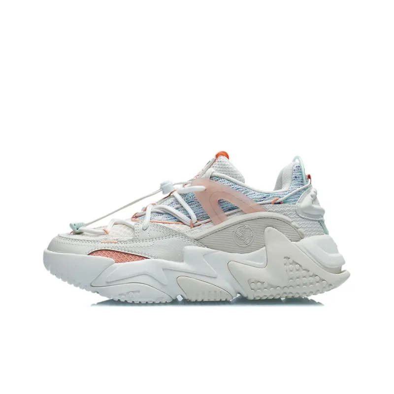LiNing A Thousand Ways Cushioning Slip Resistant Low Top Casual Shoes Women's Mist White-0