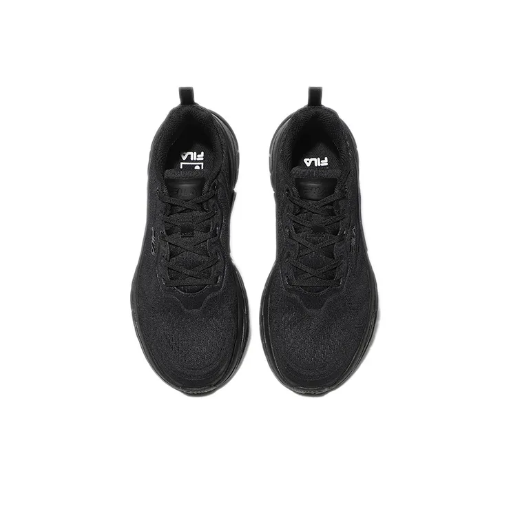 FILA Cushioning Anti-Slip And Wear-Resistant Low-Top Running Shoes Unisex Black-3