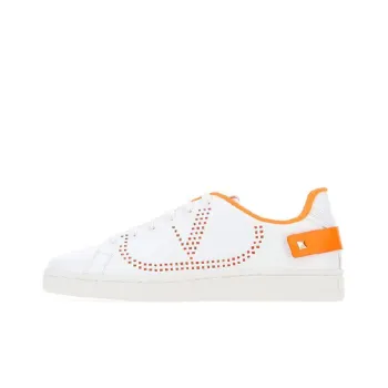 Valentino Backnet Skateboard Shoes Women's Low-Top White/Orange