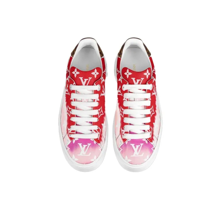 LOUIS VUITTON Time Out Sneakers 'White Red' Women's-2
