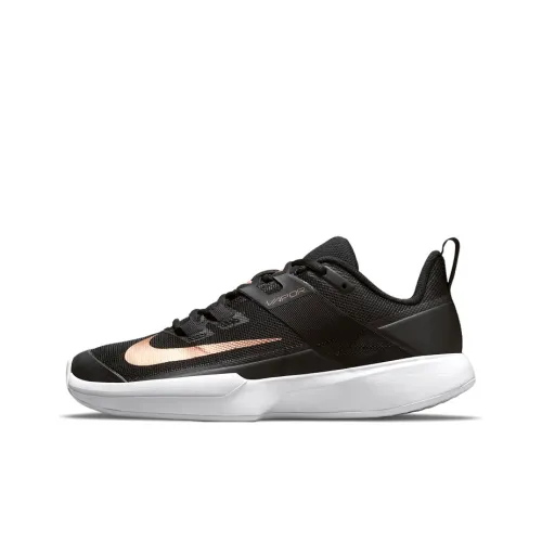 Nike Court Vapor Tennis Shoes Women's Low-Top Black/Gold/White