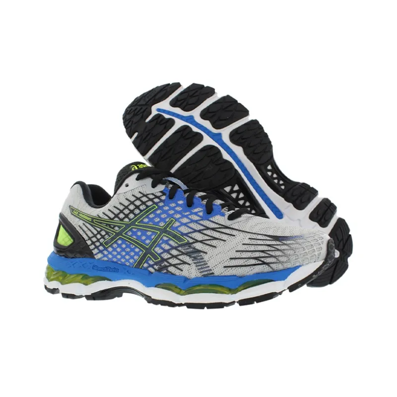 Asics GEL-Nimbus 17 Running Shoes Men Low-Top Blue/Yellow-4