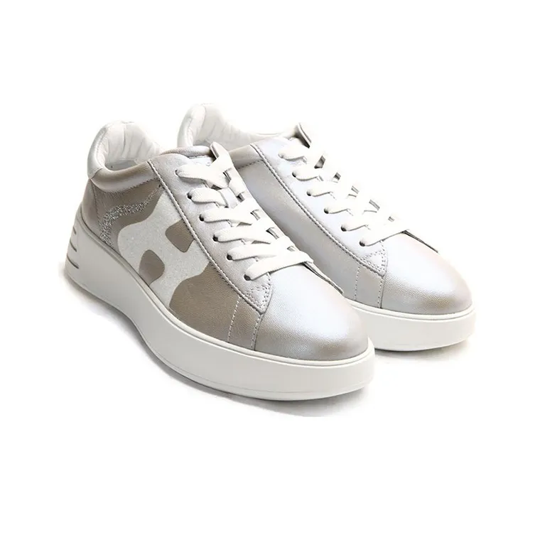 HOGAN Rebel Casual Shoes Women's Low-Top Silver-1