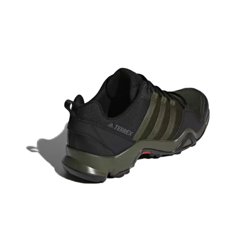 Adidas Terrex Ax2r Cushioning Wear Resistant Low Top Outdoor Shoes Men's Black Green-3