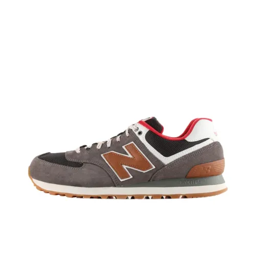 New Balance NB 574 Series Running Shoes Men Low-Top Gray/Brown/Red/White