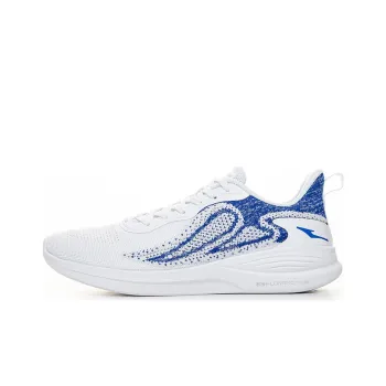 Erke Floating On Water Cushioned Slip Resistant Low Top Running Shoes White Blue