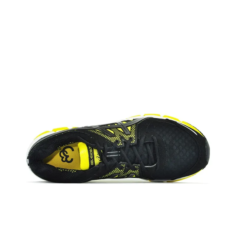 Asics Gel-Excel 33 Durable Breathable Low-Top Running Shoes Men's Black Yellow-2